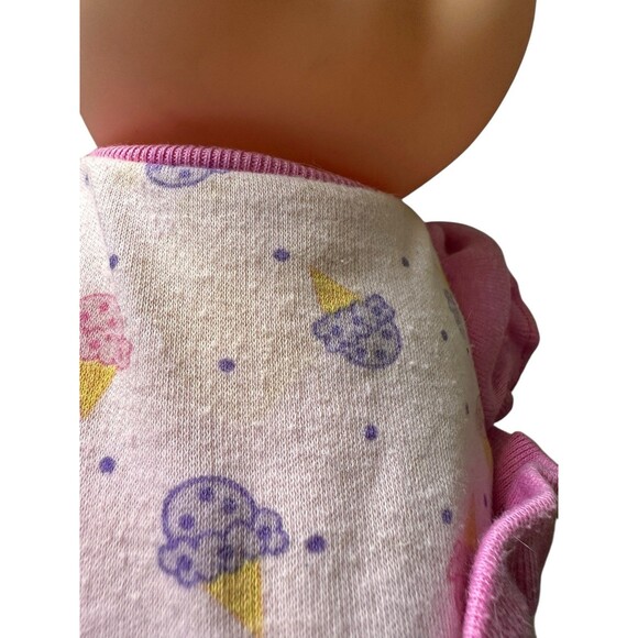 Cabbage Patch Kids Doll 1989 VTG Blonde Tufted Hair Blue Eyes Pink Romper Diaper - Picture 8 of 12